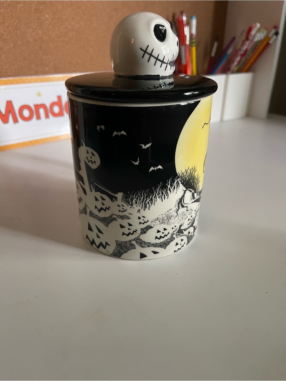 Disney The Nightmare Before Christmas Halloween Ceramic Mug White and Black - Picture 2 of 6